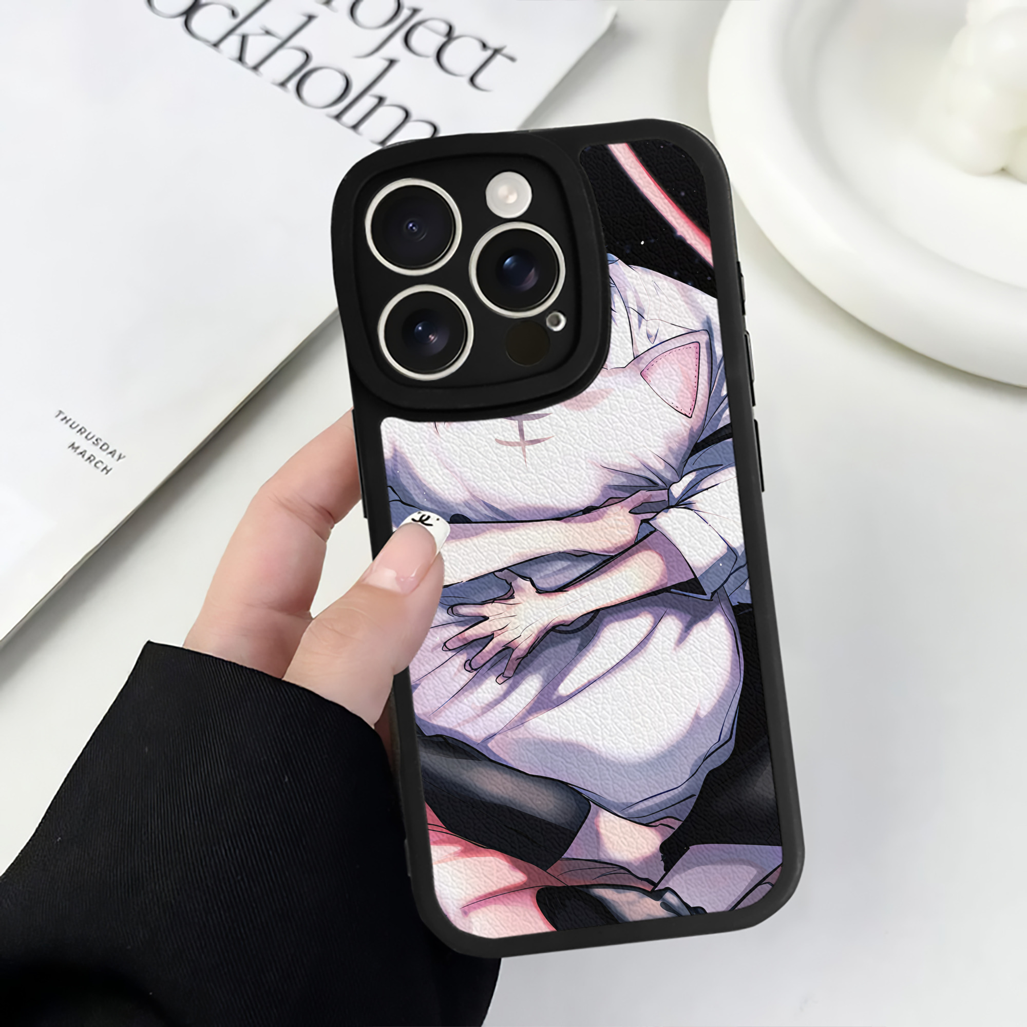 （画像用） 文豪ストレイドッグス Bungo Stray Dogs 【iPhone 16シリーズ対応】シリコンスマホケース（レザー調） 材質：シリコン